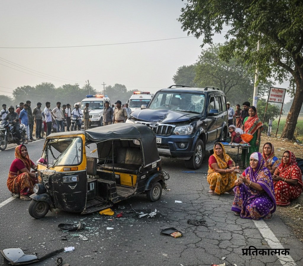 नांदुऱ्याच्या भीषण अपघात ७ महिला गंभीर