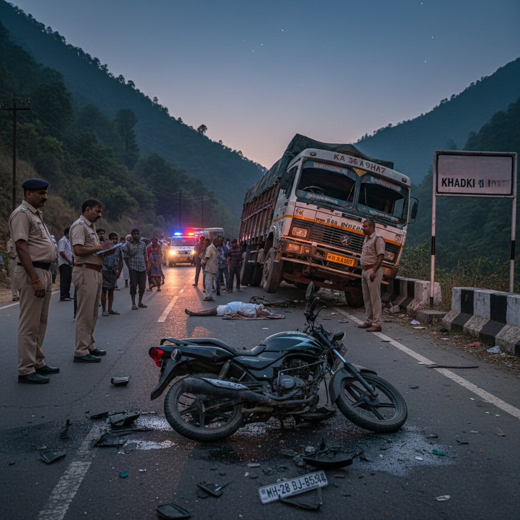 राजूर घाटातील भीषण अपघात एक ठार