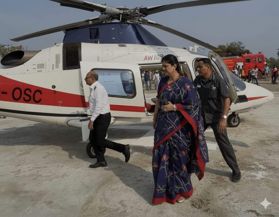 ब्रेकिंग: अन् मंत्री पंकजा मुंडे बचावल्या! हेलिकॉप्टरमध्ये झाली होती तांत्रिक बिघाड