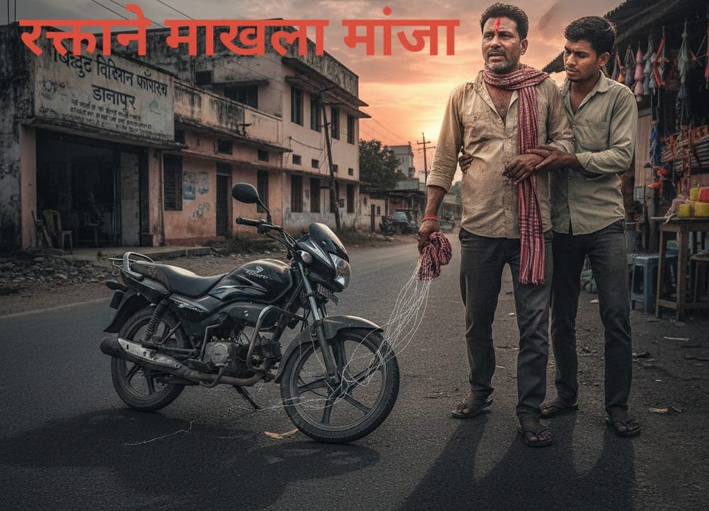 गळा चिरला! दानापूरमध्ये रक्ताने माखला मांजा