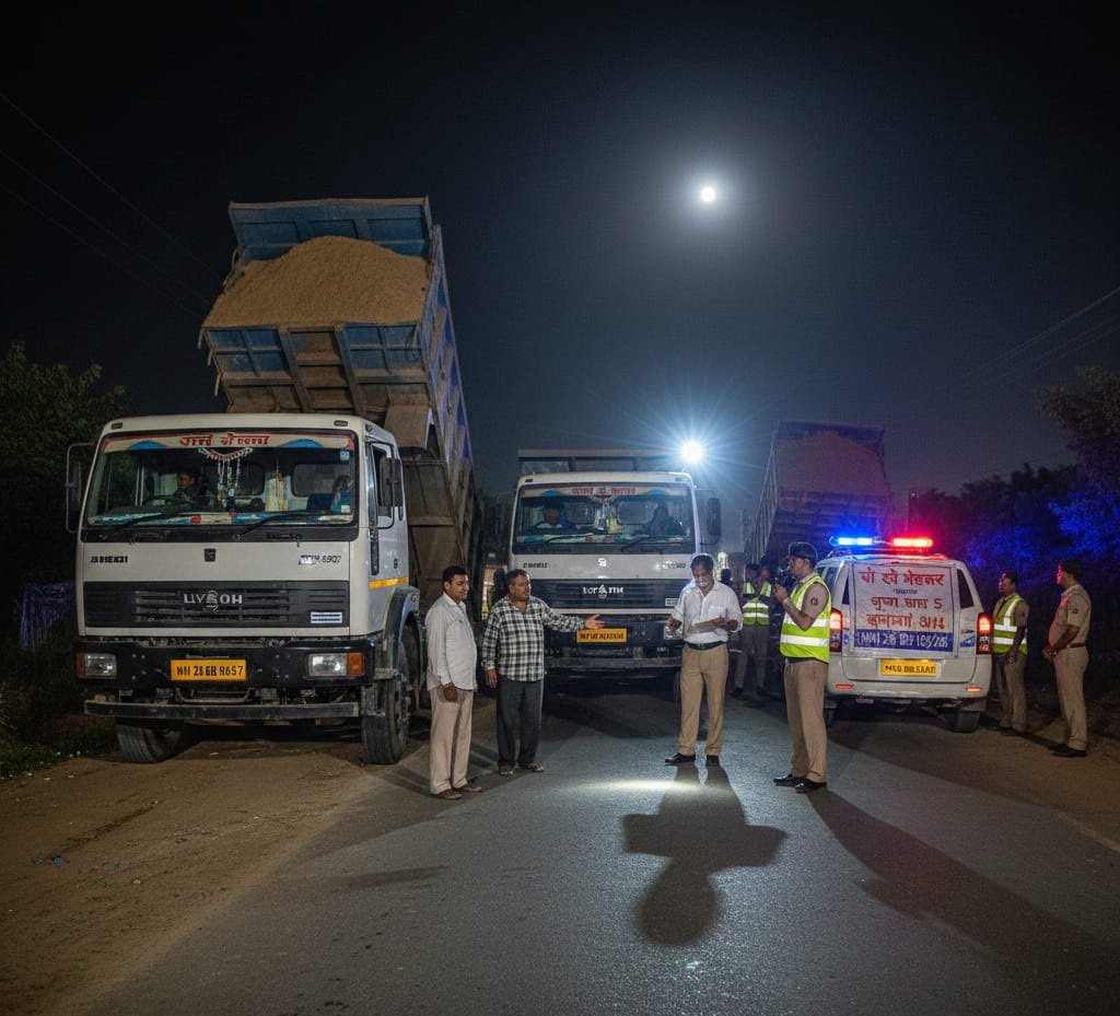 तहसीलदार ऑन रोड! ३० हजारांच्या वाळूसह १२ लाखांचा टिप्पर जप्त