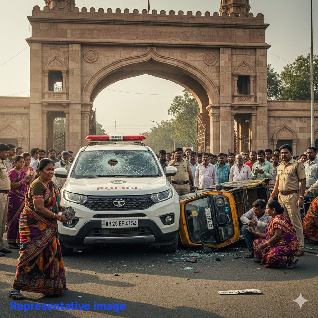 …अन् संतप्त महिलेने फोडली “सीआयडी” एसपींच्या गाडीची काच!