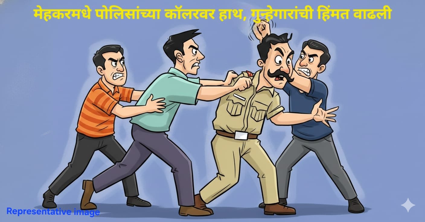 खळबळजनक : मेहकरमध्ये ऑन ड्यूटी “पोलिसा”वर हल्ला!