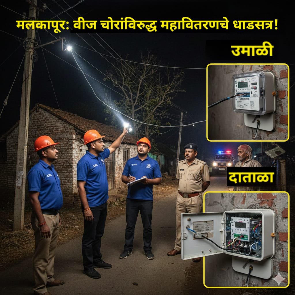 मलकापूर: वीज चोरांविरुद्ध महावितरणचे धाडसत्र!
