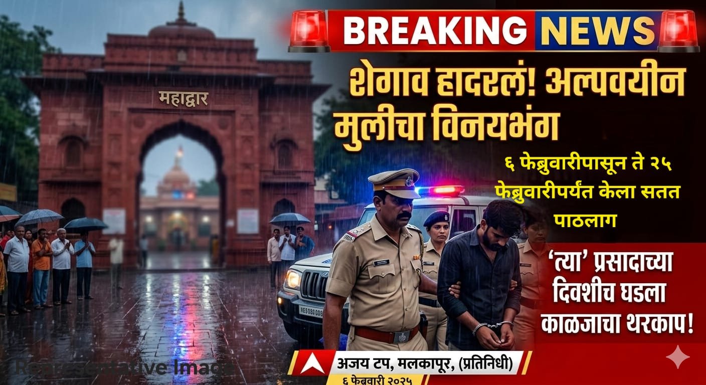 शेगाव हादरलं! अल्पवयीन मुलीचा विनयभंग करणाऱ्या विकृताच्या पोलिसांनी आवळल्या मुसक्या