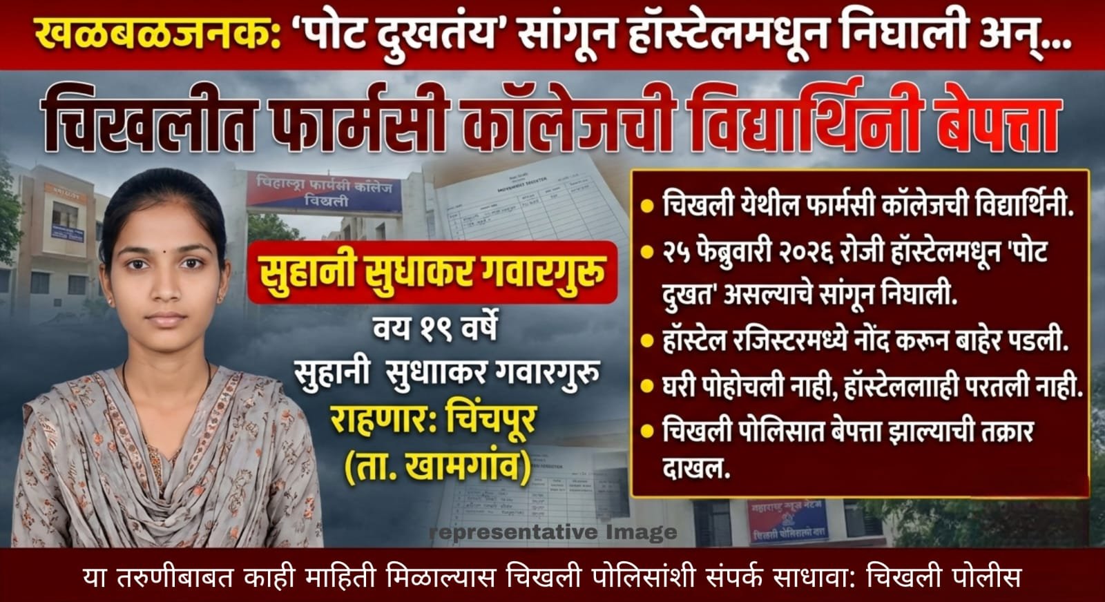 खळबळजनक: ‘पोट दुखतंय’ सांगून हॉस्टेलमधून निघाली अन्…