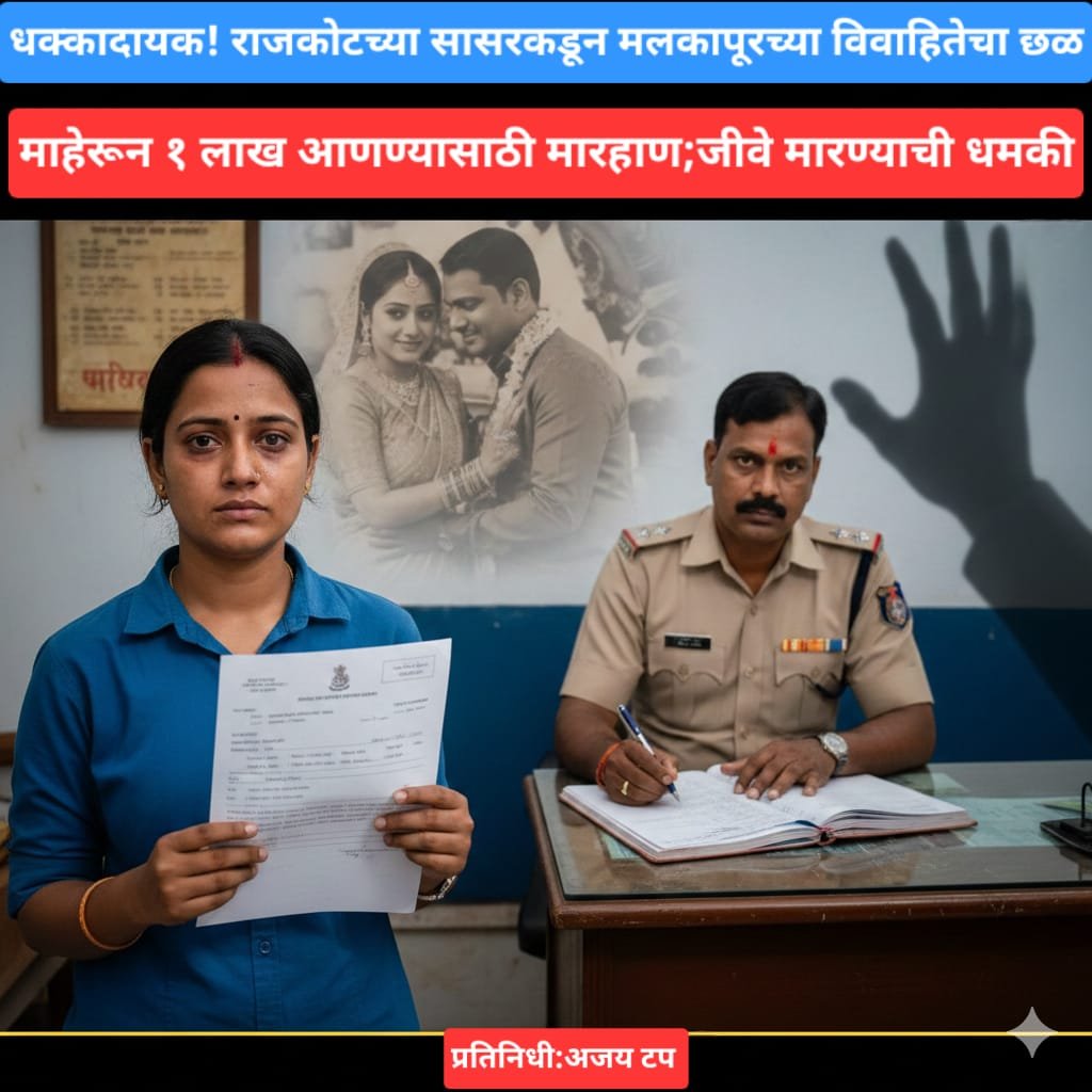 धक्कादायक! राजकोटच्या सासरकडून मलकापूरच्या विवाहितेचा छळ