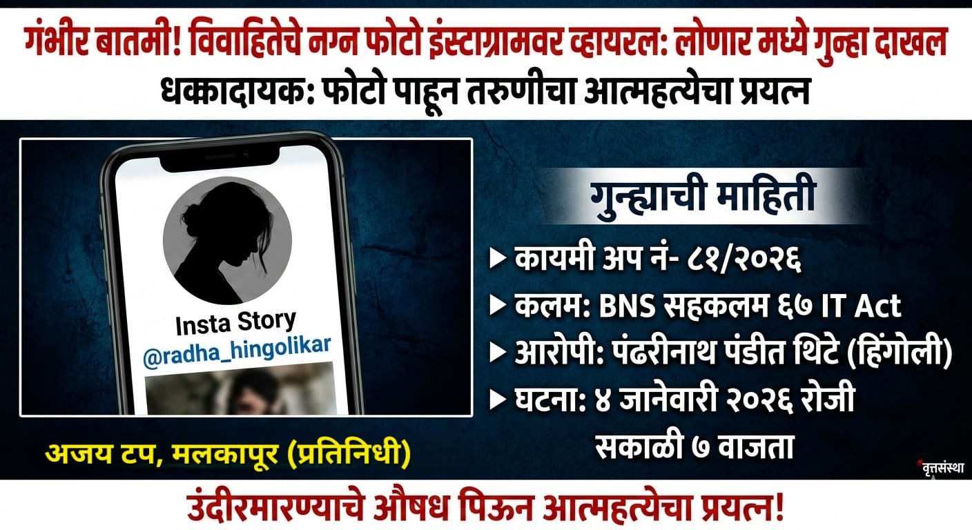 बुलडाणा हादरले! विवाहितेचे नग्न फोटो इंस्टाग्रामवर व्हायरल