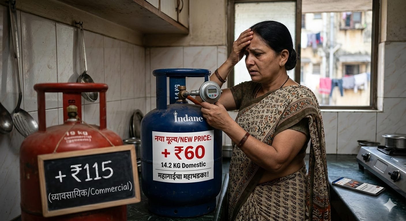 महागाईचा ‘महाभडका’! घरगुती गॅस ६० रुपयांनी महागला