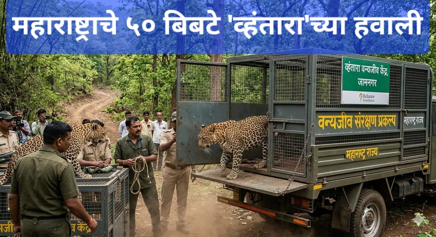 धक्कादायक: महाराष्ट्राचे ५० बिबटे ‘व्हंतारा’च्या हवाली