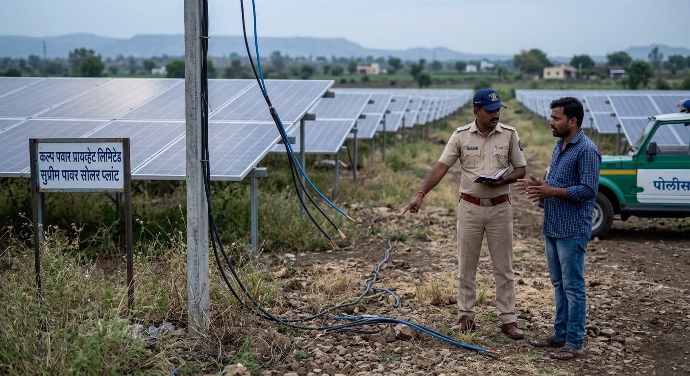 मलकापूर: सोलर प्लांटमधील लाखो रुपयांची केबल लंपास