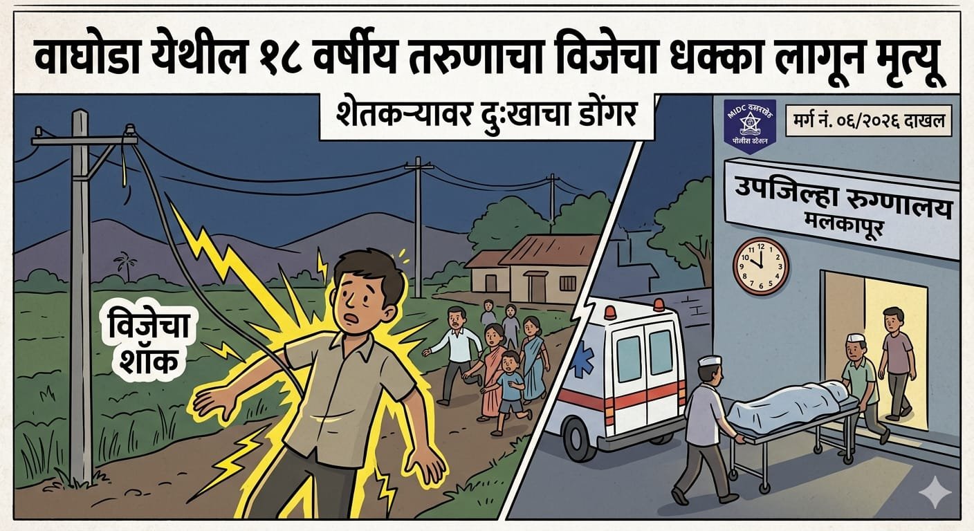 दुर्दैवी! विजेचा धक्का लागून १८ वर्षीय तरुणाचा मृत्यू