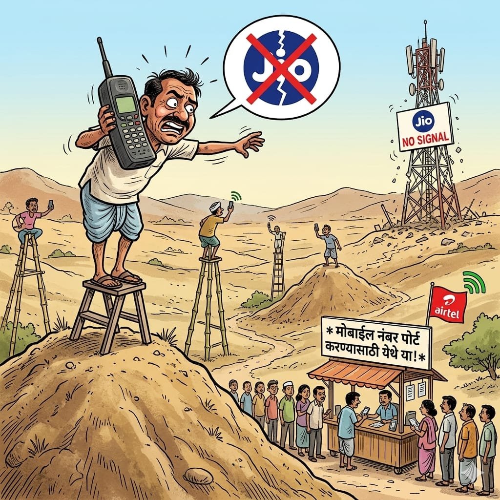 जिओचा ‘झोल’! नेटवर्क गायब झाल्याने ग्राहक आक्रमक