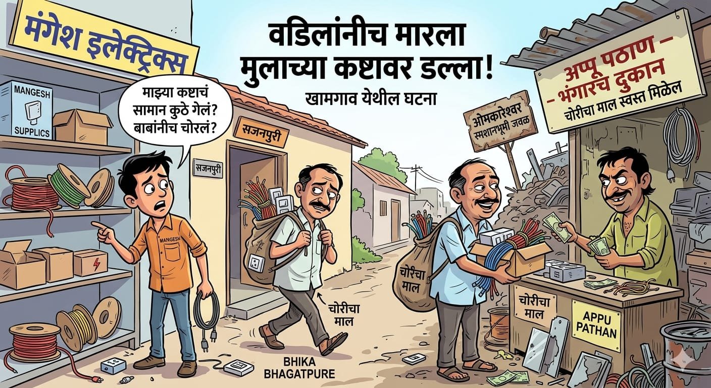 खामगावात घरातील इलेक्ट्रिक सामानावर डल्ला