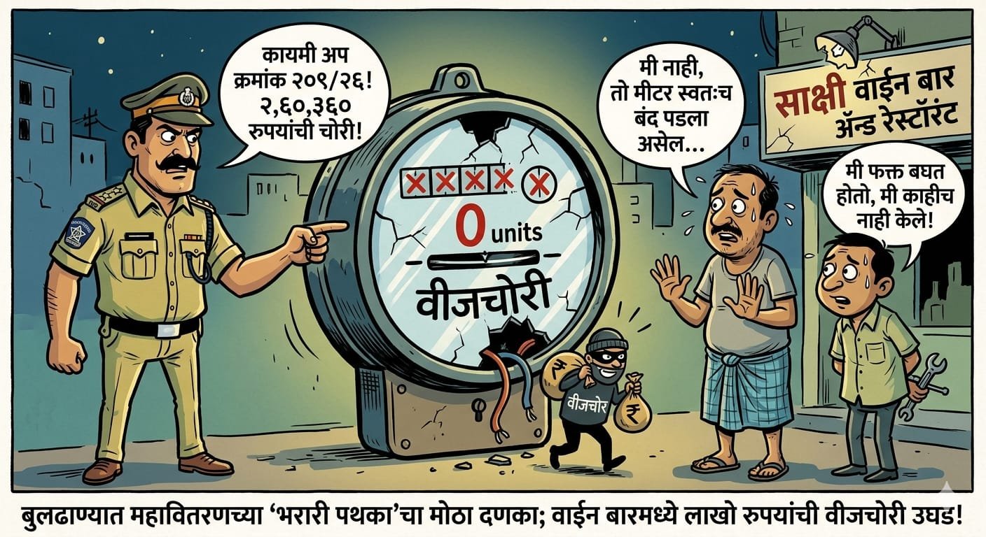 सैलानी: महावितरणच्या ‘भरारी पथका’चा मोठा दणका