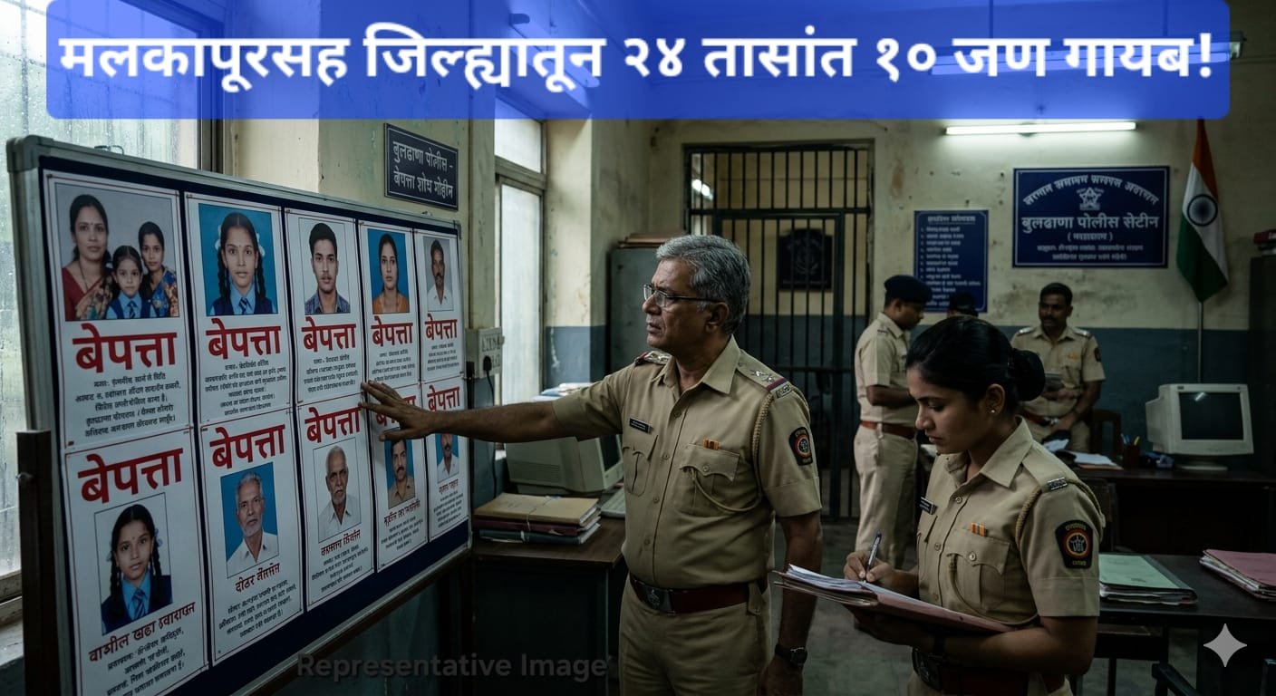 मलकापूरसह जिल्ह्यातून २४ तासांत १० जण गायब!
