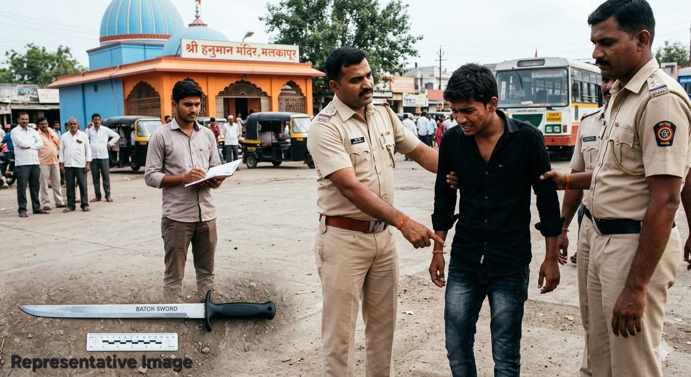 मलकापुरात तलवारीसह दहशत निर्माण करणारा तरुण जेरबंद