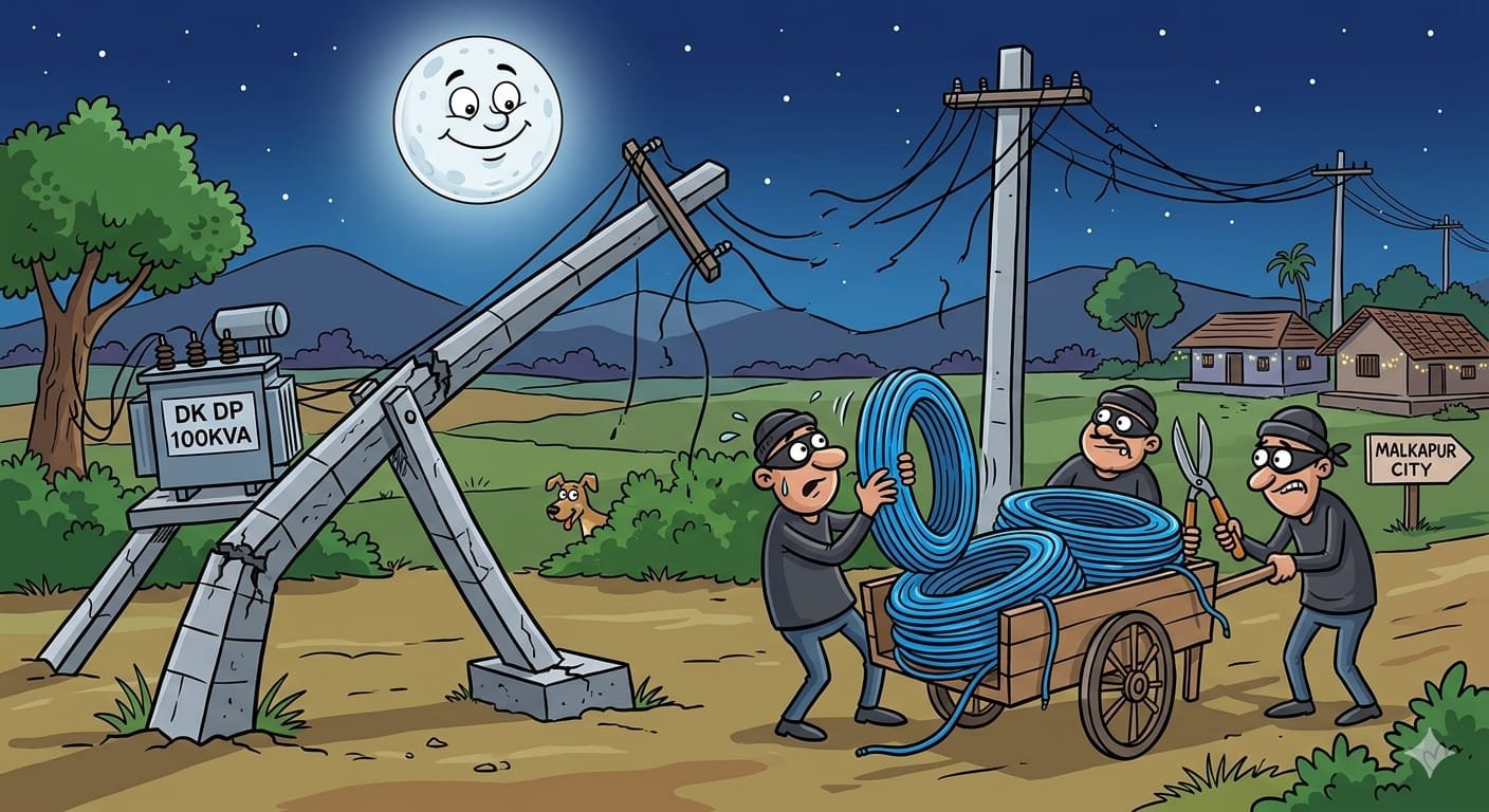मलकापूर: वाघुड शिवारात महावितरणची तार चोरी; अज्ञात चोरट्यांविरुद्ध गुन्हा दाखल
