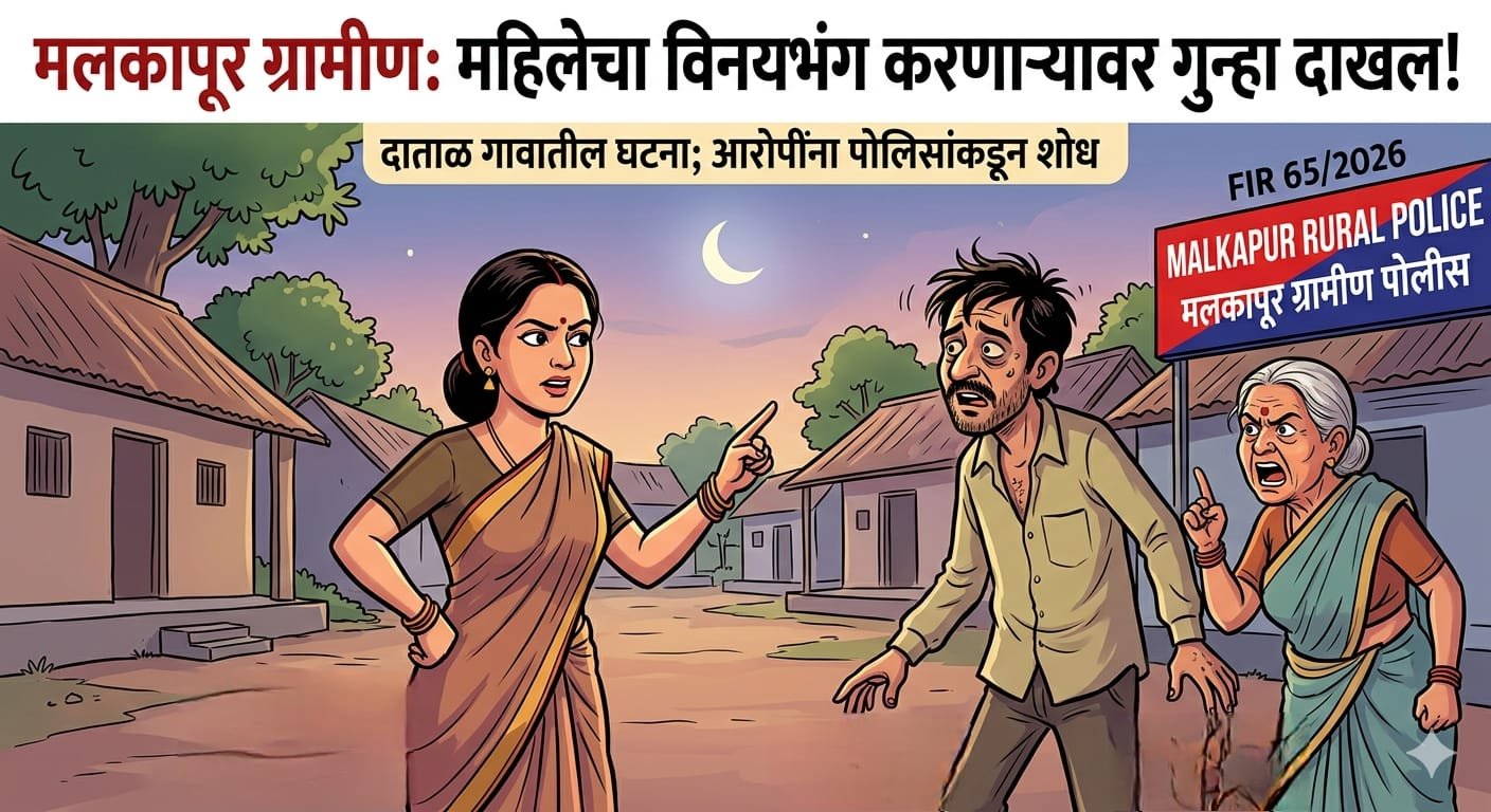 दाताळा येथे महिलेचा विनयभंग